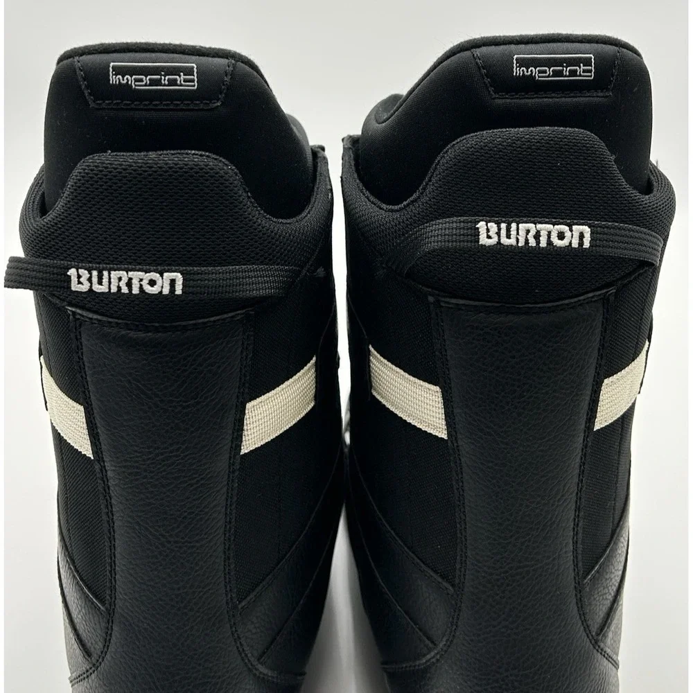 Burton Invader Imprint Snowboard Boots Mens Size 9M Linered Black White NEW